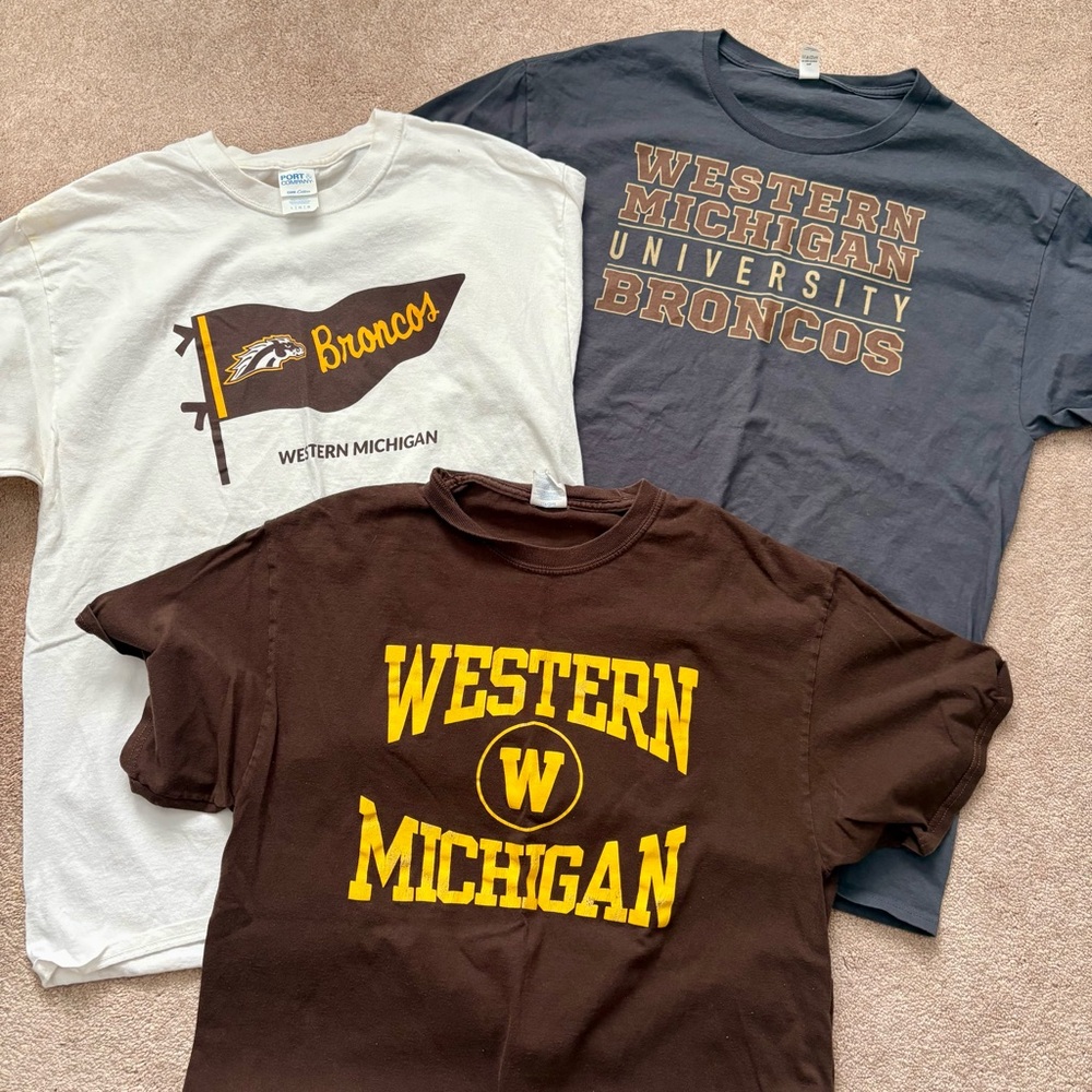 Western Michigan University T-Shirts Set - Picture 2 of 2
